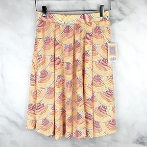 NWT LuLaRoe Madison 70s Dot Print Midi Skirt Boho